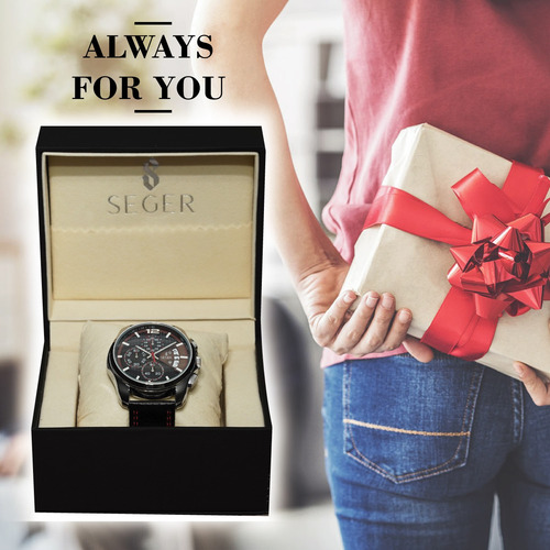 Imagen 2 de 10 de Reloj Hombre Seger 9106 Original Eeuu Elegante Casual Lujoso