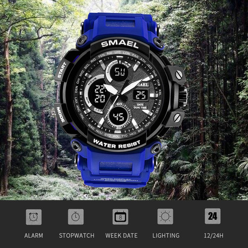 Imagen 4 de 7 de Reloj Militar Smael S Shock Contra Agua Sumergible 50 Metros