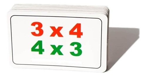 Tablas De Multiplicar Primaria 36 Tarjetas 5.5x8.5 Cm 1 Pza