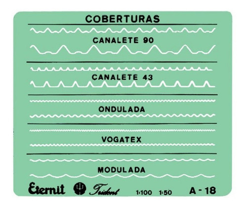 Gabarito Trident Cobertura Mod. A-18