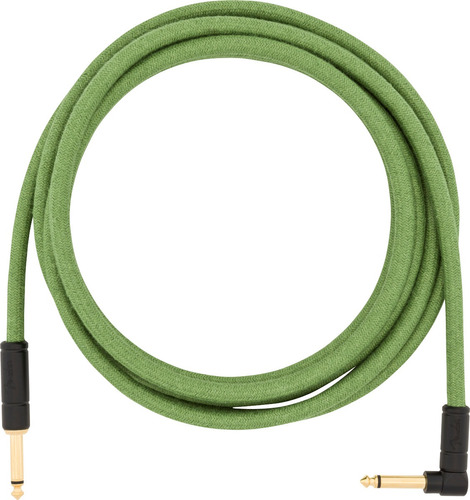 Cable de instrumento Fender Festival Hemp, 3 m, recto y verde