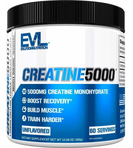 Evlution Polvo De Monohidrato De Creatina Pura De 5000 Mg De