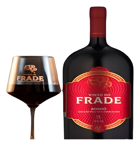 Vinho Do Frade Tinto Suave 2 Litros Vinho Do Sul P/ Sua Mesa