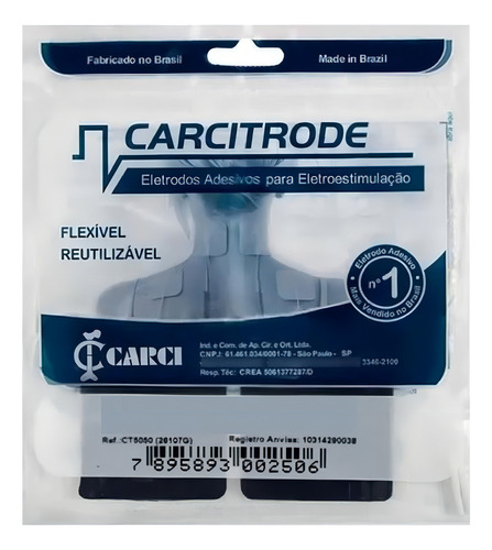 Kit 2un Eletrodo Autoadesivo 7,5x13cm - Carci