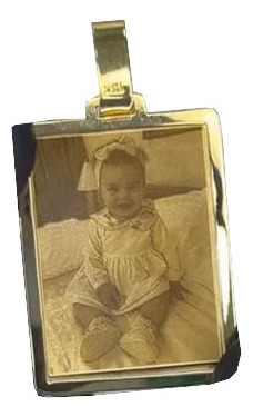 Dije Foto Medalla Oro 18 K Grabá Tu Imagen Personalizada No1 Dorado