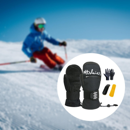 Guantes De Esquí De Invierno Guantes De Snowboard Negro L