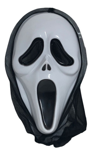 Máscara Halloween Scream Horror Ghostface de Halloween, color negro