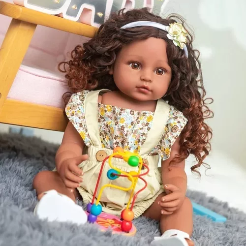 55cm terminou boneca de bebê reborn juliana artesanal enraizado