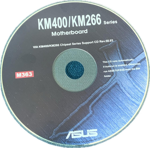 Cd Drivers Asus Km400 / Km266 Chipset Placa Mae M363 M385