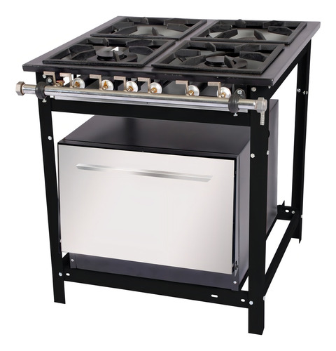 Fogão Extra 4 Queimadores Com Forno E4d2f Venâncio Cor Preto Tipo de conexão Gás engarrafado