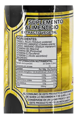 Gotas Antialcoholicas 70 Ml Extracto Natural Sabor Sin Sabor