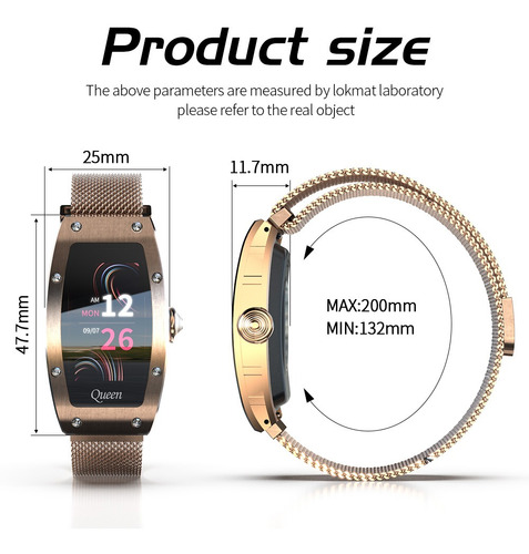 Imagen 5 de 6 de Lokmat Queen - Reloj Inteligente Para Mujer