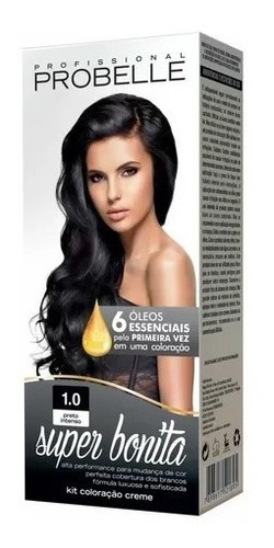 Coloração Super Bonita Preto Intenso 1.0 50g Probelle