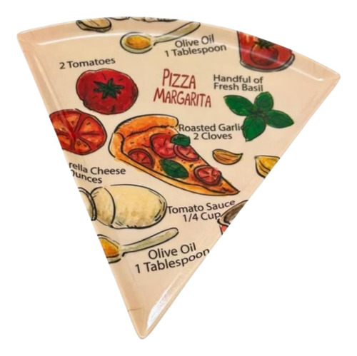 Prato Formato Pizza Conjunto C/ 6 Melanina Mesa Posta
