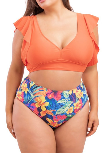 Imagen 1 de 4 de Bikini Tiro Alto Milena Orange