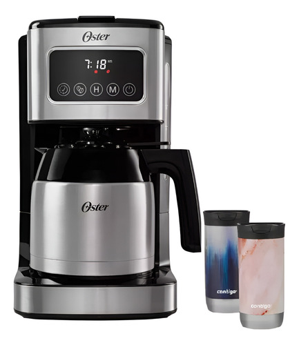 Cafetera Oster 8 Tazas Con Jarra Térmica + 1 Termo