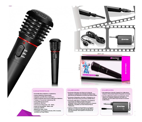 Maxtron Mx608 Microfono Inalambrico Micro Alambrico Karaoke