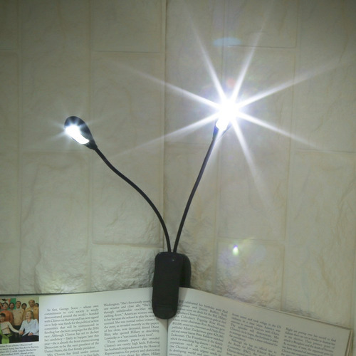 Clip Flexible Con 2 Brazos Dobles En 4 Led Para Tableta De L