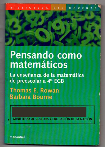 Pensando Como Matemáticos - Thomas Rowan - B. Bourne