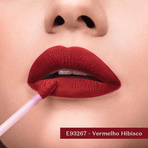 Batom Matte Niina Secrets Vermelho Hibisco 5ml - Original