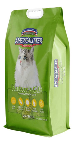 Arena Para Gatos Americalitter Nature´s Gift De Maíz 4.6 Kg