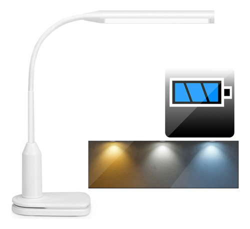 Lampara Escritorio Led Recargable Clip Mesa Bateria (2000 3
