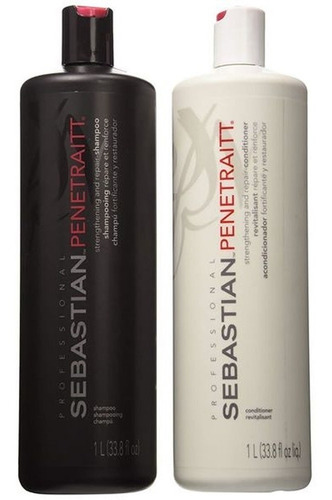 Imagem 1 de 5 de Kit Sebastian Penetraitt Shampoo 1l + Condicionador 1l