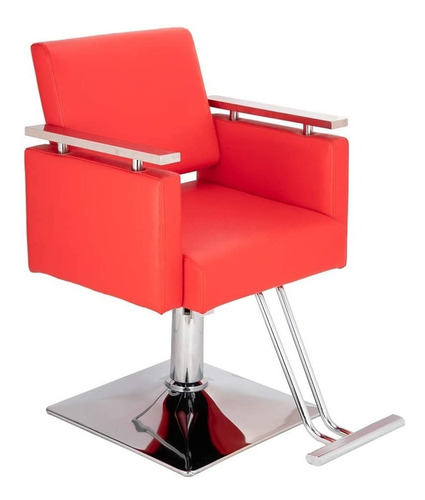 Silla Barberia Salon Peluqueria Rojo Ssline 01.815