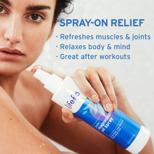 Life-flo, Spray De Uso Nocturno Con Aceite De Magnesio Calma