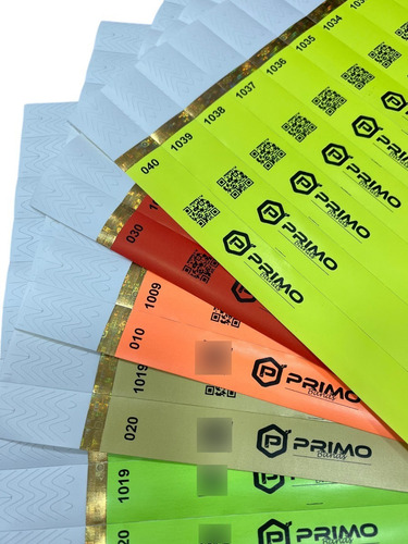 1000 Pulseiras De Identificação Com Código Barras Sequencial