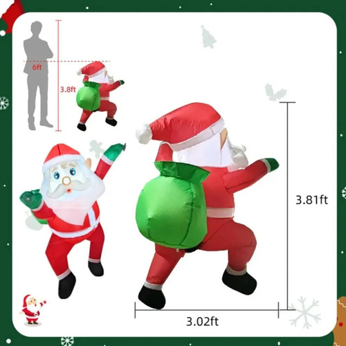 Para Navidad Inflable, Lámpara De Navidad Con Led De Nieve D