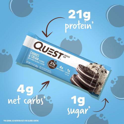 Quest Galletas Bar Cookies & Cream 240gr 4pzas