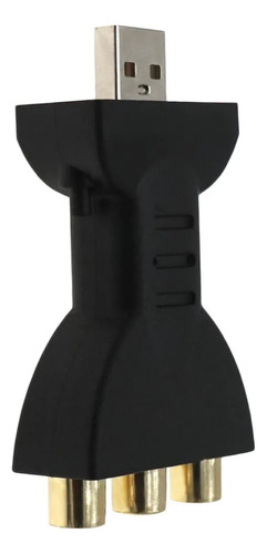 Adaptador De Audio Y Vídeo De 4 Usb Macho A 3 Rca Hembra Av