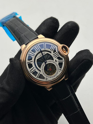 Reloj Cartier Correa De Cuero Para Caballero 