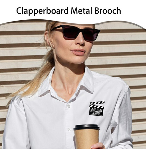 Broche De Filme Pinos De Broche Lights Camera Action Clapper
