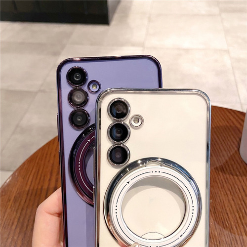 Funda Para Teléfono Samsung Galaxy A06, A25 A, A15, A05s, A05, A Prueba De Golpes, Transparente, Suave, Con Soporte Anular