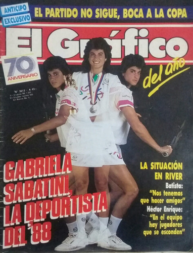 El Grafico 3613 Sabatini,lo Mejor Del Año 1988, Boca Racing