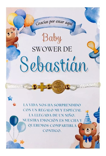 10 Pulseras Decenario Recuerdos De Baby Shower San Benito