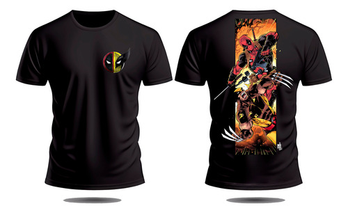 Camiseta Deadpool 3 Y Wolverine Marvel Comics Mcu Pelicula