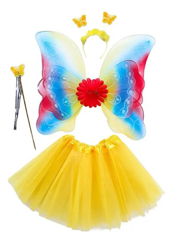 Conjunto De Disfraz De Princesa Para Niños  Vestido Con Alas