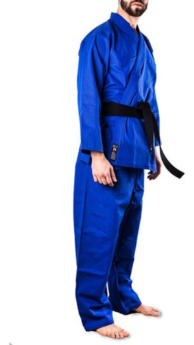 Judogi Traje Judo Shiai Uniforme Liviano Azul Talle 5 A 8