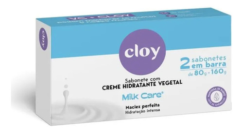 Kit C2 Sabonetes Em Barra Milk Care 2x80g Cada - Cloy