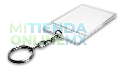 Llavero Económico Credencial Acrílico 2mm 5x4 Cm, Pack De 20