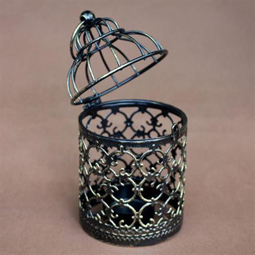 Candelabro Colgante De Metal Para Jaula De Pájaros, Farol A