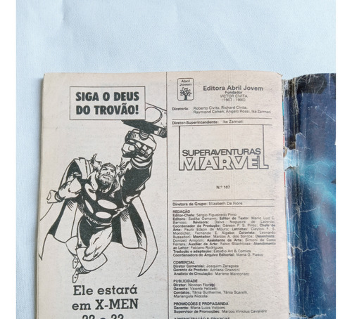 Comic Antiguo Superaventuras Marvel Thor N° 107 Abril Brasil (Usado)