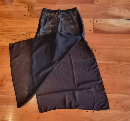 Pollera Transparente Con Mini Short Lentejuelas (Usado)
