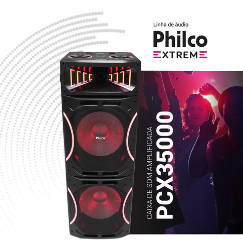 Caixa De Som Amplificada Philco Pcx35000 3500w Preta