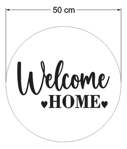 Cuadro Decorativo, Welcome Home, Bienvenida A Casa, 50 Cm