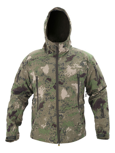 Chamarra De Camuflaje Para Hombre, Con Forro Polar Cálido Y