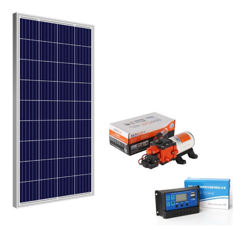 Kit Panel Solar 100w + Controlador + Bomba De Agua Externa